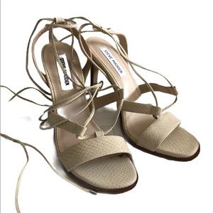 Steve Madden Strappy Cream Heels